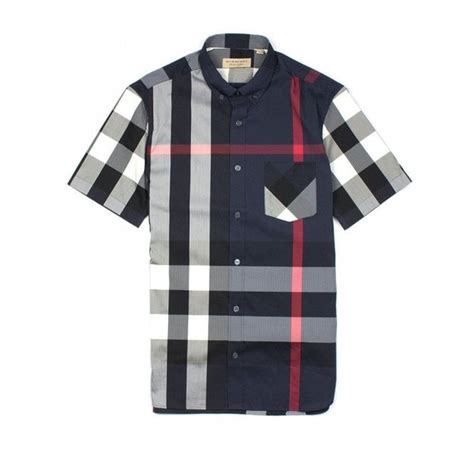 navy blue burberry shirt|burberry check shirt blue.